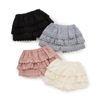 日本童裝 Ly# mine 心形刺繡扇貝層裙褲 100-150cm 女童款 夏季 PANTS