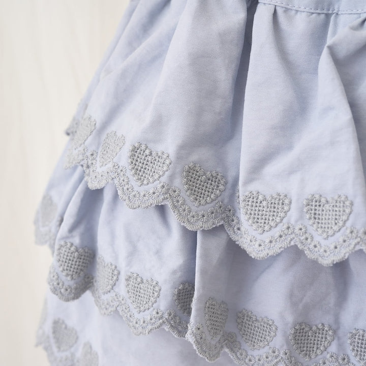 日本童裝 Ly# mine 心形刺繡扇貝層裙褲 100-150cm 女童款 夏季 PANTS