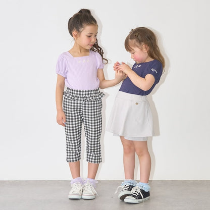 Japanese children's clothing Ly# mine tank top and shorts set 100-150cm girls summer TOPS PANTS 