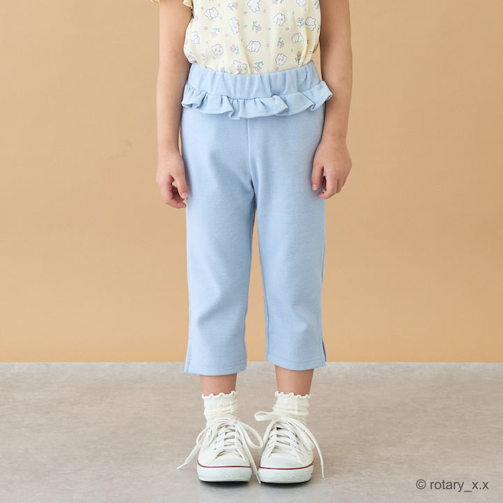 日本童裝 Ly# mine 吸水速乾 側開衩七分長褲 90-140cm 女童款 夏季 PANTS