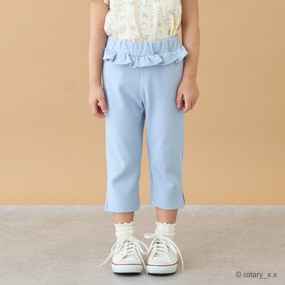 日本童裝 Ly# mine 吸水速乾 側開衩七分長褲 90-140cm 女童款 夏季 PANTS