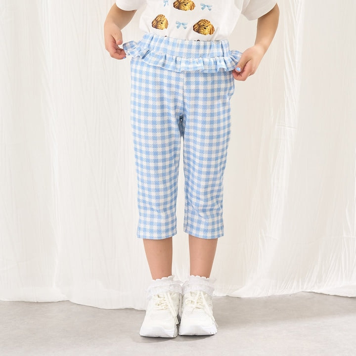 日本童裝 Ly# mine 吸水速乾 側開衩七分長褲 90-140cm 女童款 夏季 PANTS
