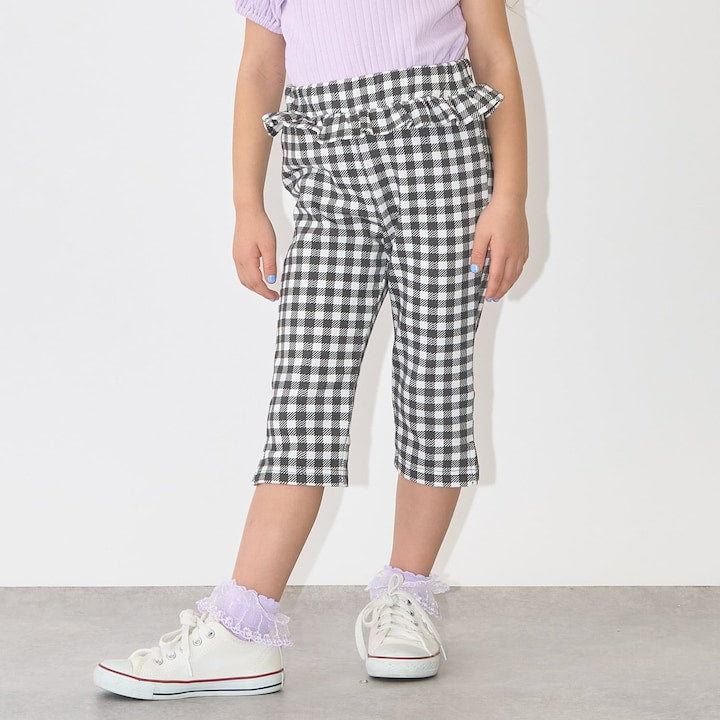 日本童裝 Ly# mine 吸水速乾 側開衩七分長褲 90-140cm 女童款 夏季 PANTS