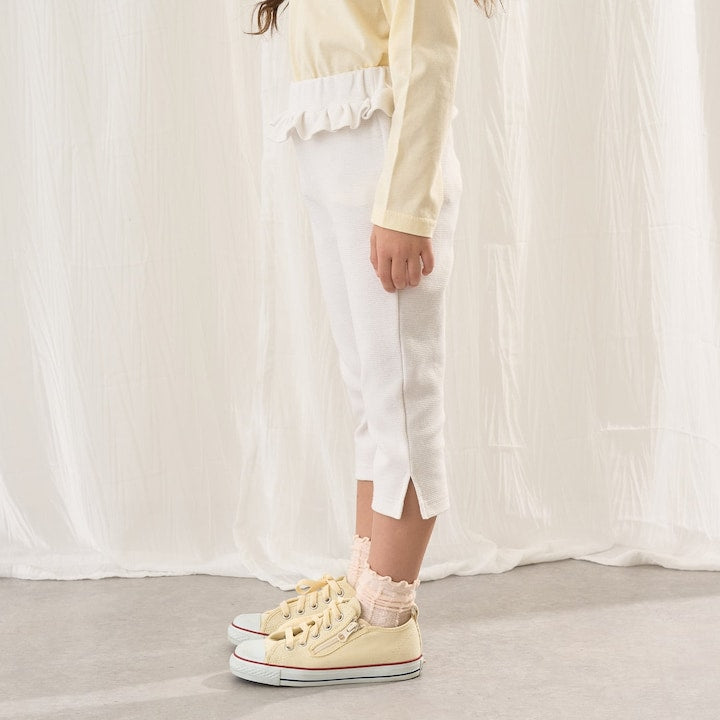 日本童裝 Ly# mine 吸水速乾 側開衩七分長褲 90-140cm 女童款 夏季 PANTS