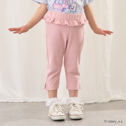 日本童裝 Ly# mine 吸水速乾 側開衩七分長褲 90-140cm 女童款 夏季 PANTS