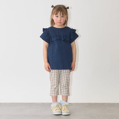 日本童裝 Ly# mine 吸水速乾 側開衩七分長褲 90-140cm 女童款 夏季 PANTS