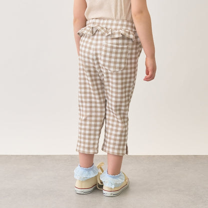 日本童裝 Ly# mine 吸水速乾 側開衩七分長褲 90-140cm 女童款 夏季 PANTS