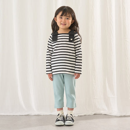 日本童裝 Ly# mine 吸水速乾 側開衩七分長褲 90-140cm 女童款 夏季 PANTS