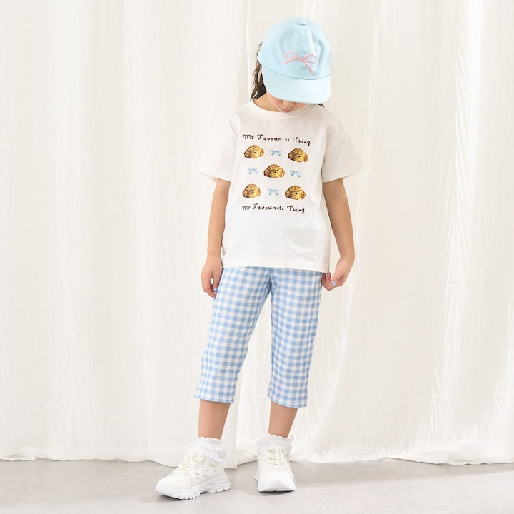 日本童裝 Ly# mine 吸水速乾 側開衩七分長褲 90-140cm 女童款 夏季 PANTS