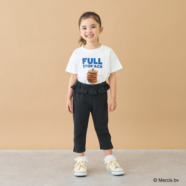 日本童裝 Ly# mine 吸水速乾 側開衩七分長褲 90-140cm 女童款 夏季 PANTS