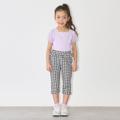 日本童裝 Ly# mine 吸水速乾 側開衩七分長褲 90-140cm 女童款 夏季 PANTS