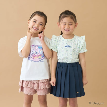 Japanese children's clothing Ly# mine tank top and shorts set 100-150cm girls summer TOPS PANTS 