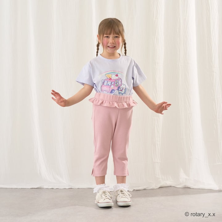 Japanese children's clothing Ly# mine tank top and shorts set 100-150cm girls summer TOPS PANTS 