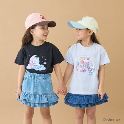Japanese children's clothing Ly# mine tank top and shorts set 100-150cm girls summer TOPS PANTS 