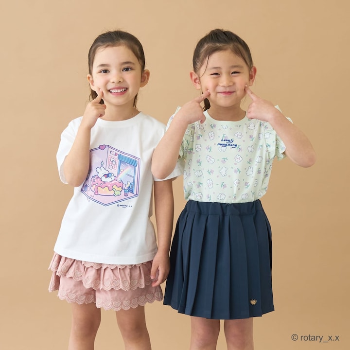 Japanese children's clothing Ly# mine tank top and shorts set 100-150cm girls summer TOPS PANTS 