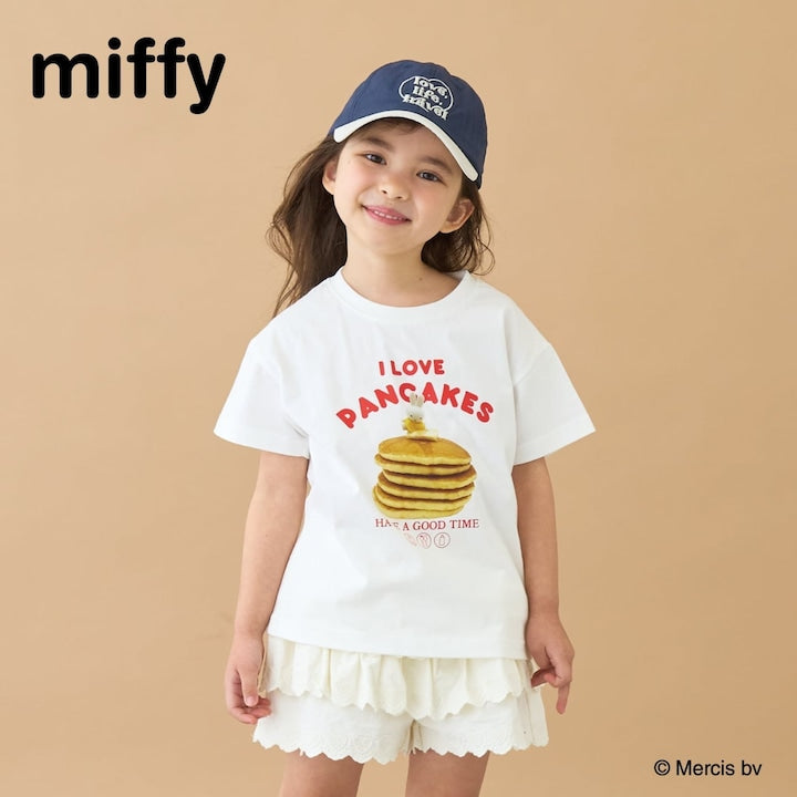 日本童裝 Ly# mine x miffy 防UV 吸水速乾 【棉100％不易變形】印花上衣 100-140cm 女童款 夏季 TOPS