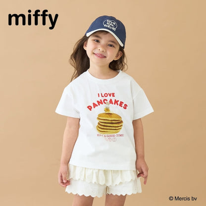 日本童裝 Ly# mine x miffy 防UV 吸水速乾 【棉100％不易變形】印花上衣 100-140cm 女童款 夏季 TOPS