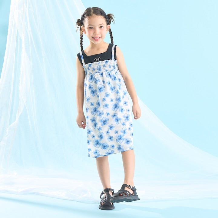Japanese children's clothing Ly# mine tank top and shorts set 100-150cm girls summer TOPS PANTS 