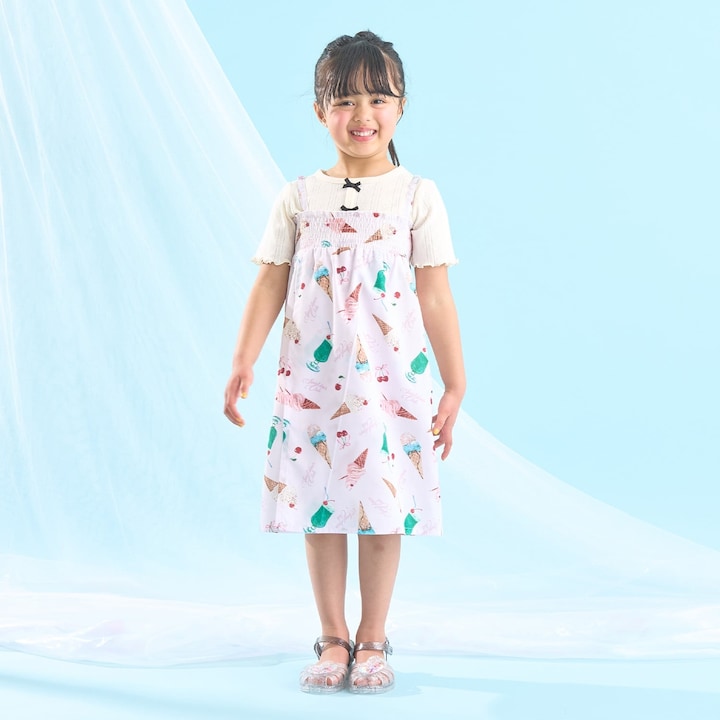 日本童裝 Ly# mine 4Way 接觸冷感 日本浴衣3件套裝 日本和服 100-140cm 女童款 夏季 OUTERWEAR DRESSES 日本夏祭慶典特輯
