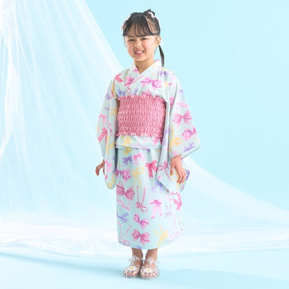 日本童裝 Ly# mine 4Way 接觸冷感 日本浴衣3件套裝 日本和服 100-140cm 女童款 夏季 OUTERWEAR DRESSES 日本夏祭慶典特輯