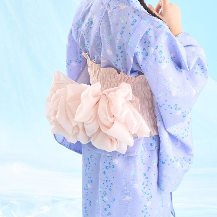 日本童裝 Ly# mine 4Way 接觸冷感 日本浴衣3件套裝 日本和服 100-140cm 女童款 夏季 OUTERWEAR DRESSES 日本夏祭慶典特輯