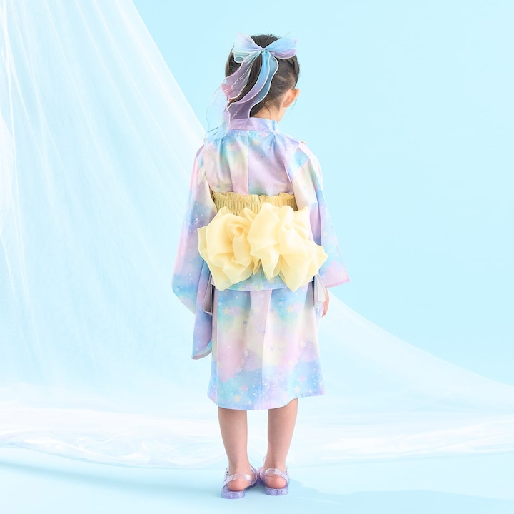 日本童裝 Ly# mine 4Way 接觸冷感 日本浴衣3件套裝 日本和服 100-140cm 女童款 夏季 OUTERWEAR DRESSES 日本夏祭慶典特輯