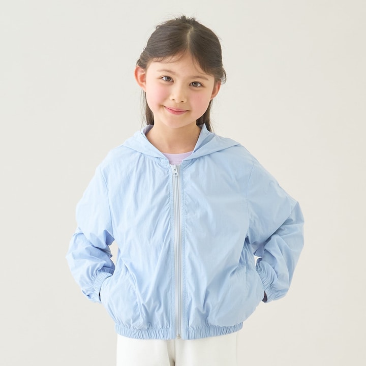 日本童裝 Ly# mine 防UV 接觸冷感 連帽外套 100-150cm 女童款 夏季 OUTERWEAR