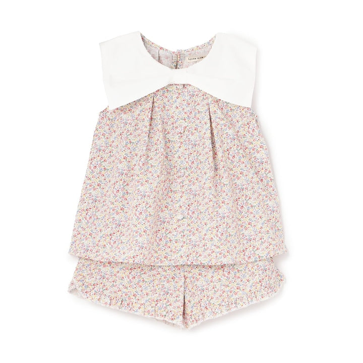 日本童裝 Ly# mine 蝴蝶結襯衫及荷葉邊短褲套裝 100-150cm 女童款 夏季 TOPS PANTS