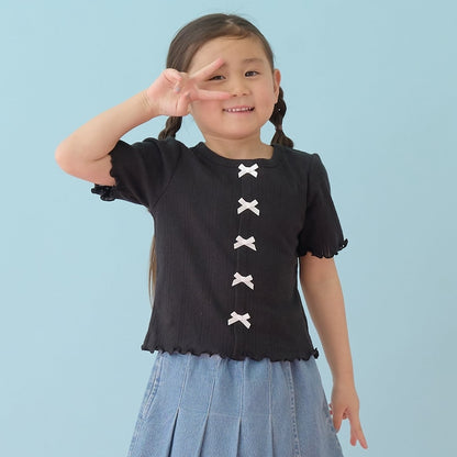 日本童裝 Ly# mine 蝴蝶結上衣 100-150cm 女童款 夏季 TOPS