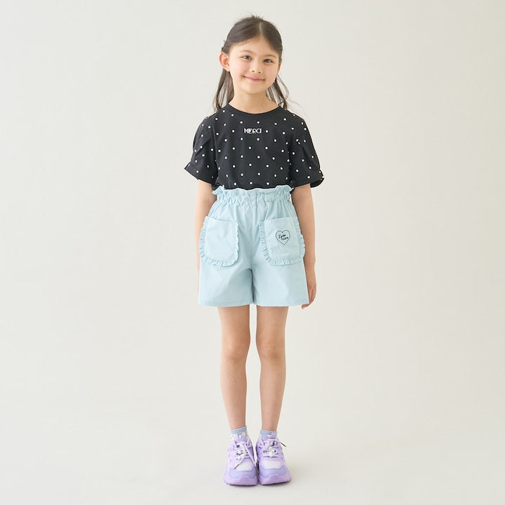 Japanese children's clothing Ly# mine tank top and shorts set 100-150cm girls summer TOPS PANTS 