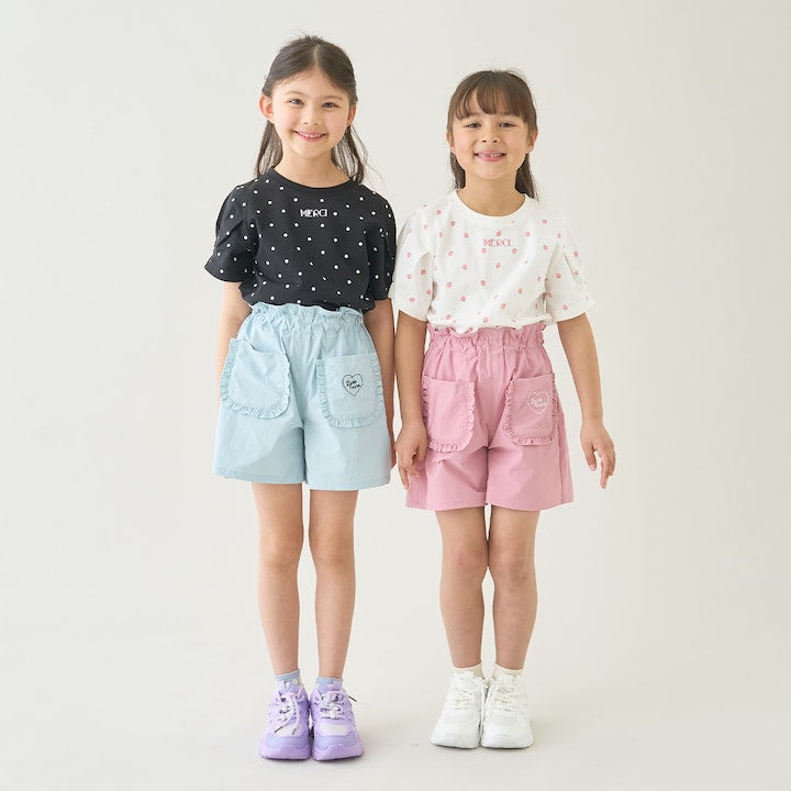 Japanese children's clothing Ly# mine tank top and shorts set 100-150cm girls summer TOPS PANTS 