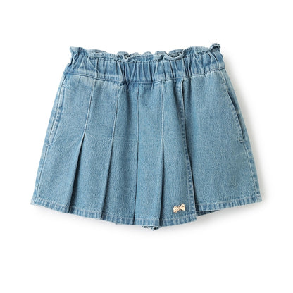 日本童裝 Ly# mine 牛仔百摺裙褲 100-150cm 女童款 PANTS