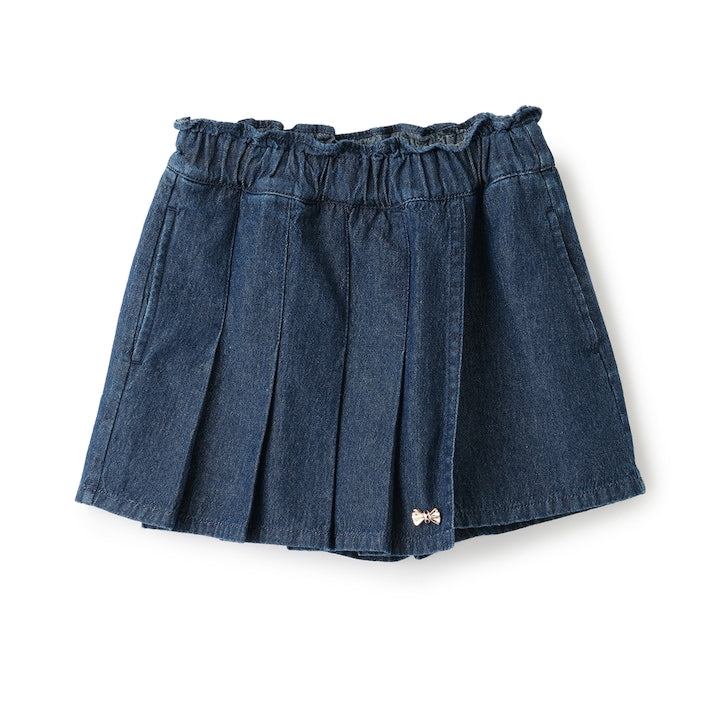 日本童裝 Ly# mine 牛仔百摺裙褲 100-150cm 女童款 PANTS