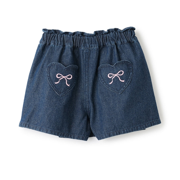 日本童裝 Ly# mine 牛仔百摺裙褲 100-150cm 女童款 PANTS