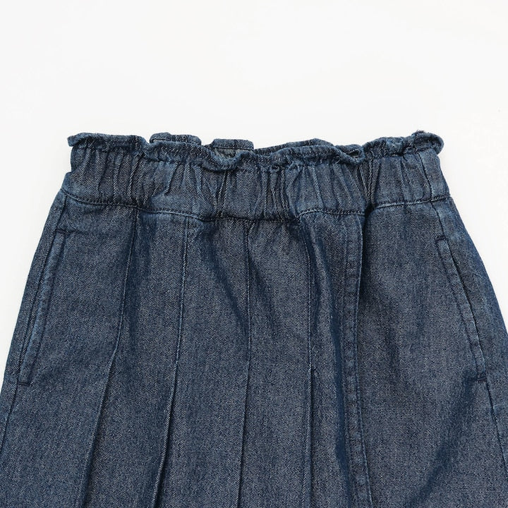 日本童裝 Ly# mine 牛仔百摺裙褲 100-150cm 女童款 PANTS