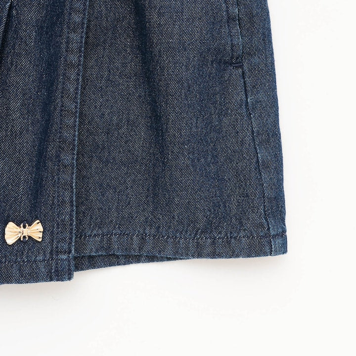 日本童裝 Ly# mine 牛仔百摺裙褲 100-150cm 女童款 PANTS