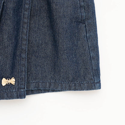 日本童裝 Ly# mine 牛仔百摺裙褲 100-150cm 女童款 PANTS