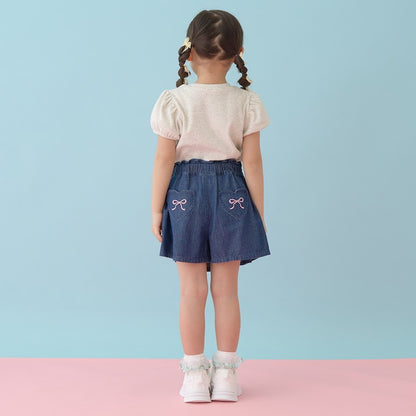日本童裝 Ly# mine 牛仔百摺裙褲 100-150cm 女童款 PANTS