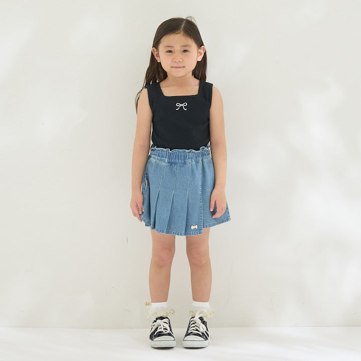 日本童裝 Ly# mine 牛仔百摺裙褲 100-150cm 女童款 PANTS