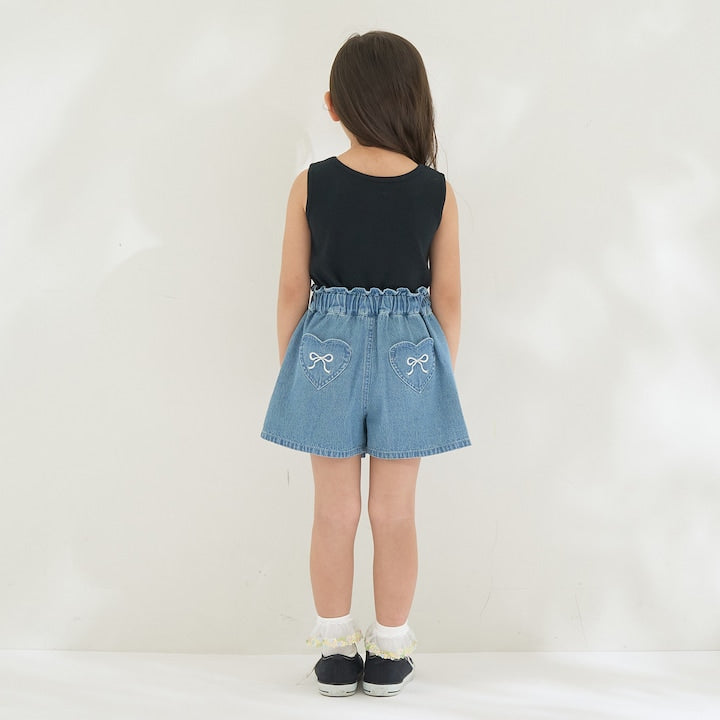 日本童裝 Ly# mine 牛仔百摺裙褲 100-150cm 女童款 PANTS