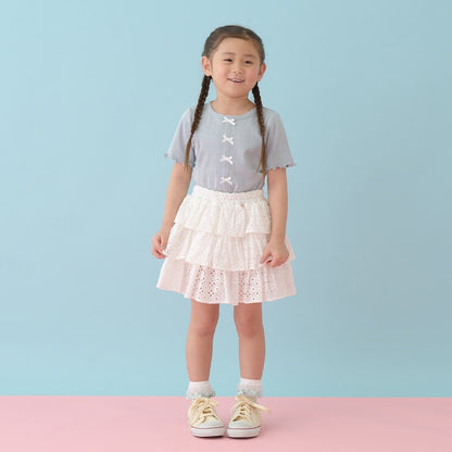日本童裝 Ly# mine 棉質蕾絲層疊蛋糕裙 100-150cm 女童款 SKIRTS