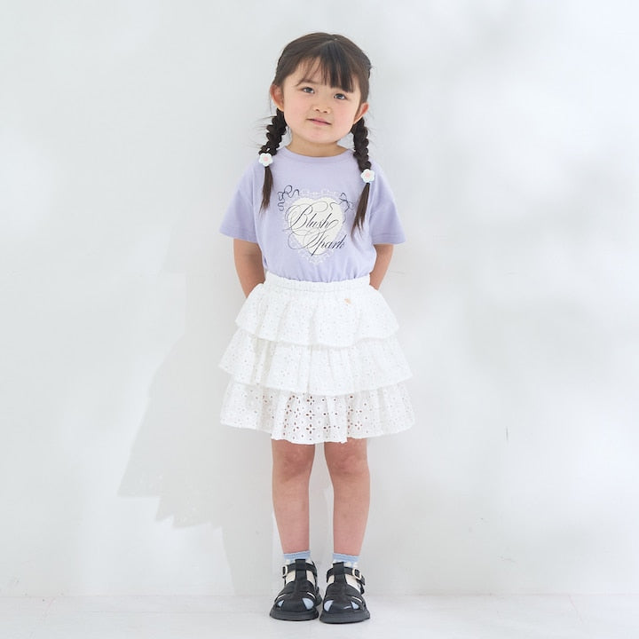 日本童裝 Ly# mine 棉質蕾絲層疊蛋糕裙 100-150cm 女童款 SKIRTS