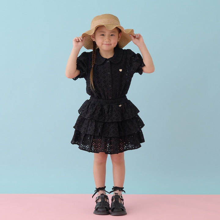 日本童裝 Ly# mine 棉質蕾絲層疊蛋糕裙 100-150cm 女童款 SKIRTS