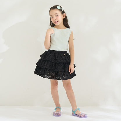 日本童裝 Ly# mine 棉質蕾絲層疊蛋糕裙 100-150cm 女童款 SKIRTS