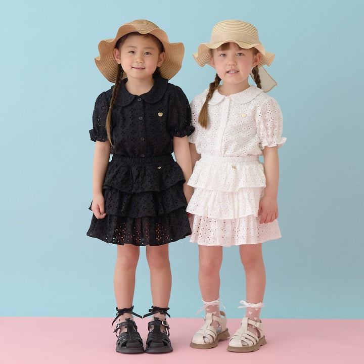 日本童裝 Ly# mine 棉質蕾絲層疊蛋糕裙 100-150cm 女童款 SKIRTS