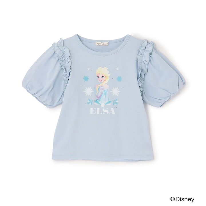 日本童裝 Ly# mine x Disney 防UV 吸水速乾 【棉100％不易變形】Frozen印花上衣 100-140cm 女童款 夏季 TOPS