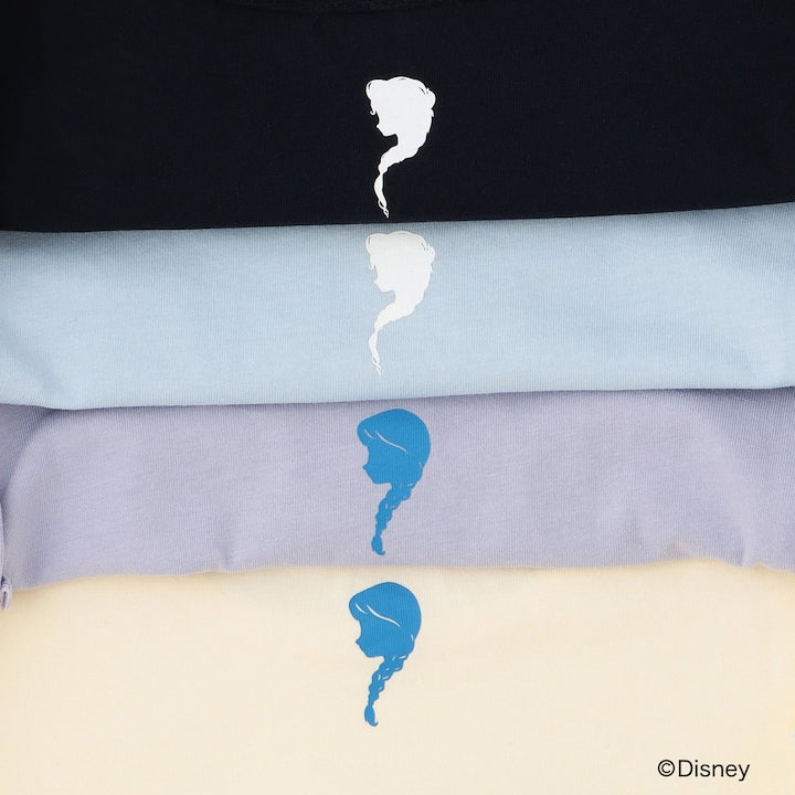 日本童裝 Ly# mine x Disney 防UV 吸水速乾 【棉100％不易變形】Frozen印花上衣 100-140cm 女童款 夏季 TOPS
