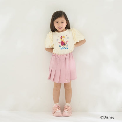 日本童裝 Ly# mine x Disney 防UV 吸水速乾 【棉100％不易變形】Frozen印花上衣 100-140cm 女童款 夏季 TOPS