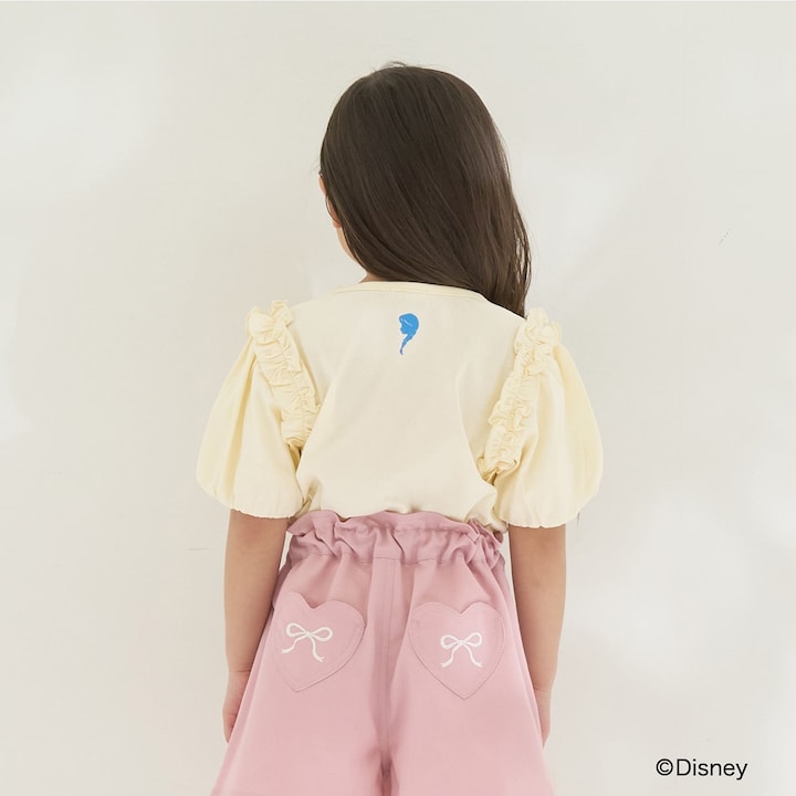 日本童裝 Ly# mine x Disney 防UV 吸水速乾 【棉100％不易變形】Frozen印花上衣 100-140cm 女童款 夏季 TOPS