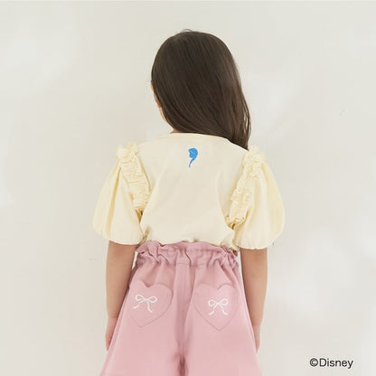 日本童裝 Ly# mine x Disney 防UV 吸水速乾 【棉100％不易變形】Frozen印花上衣 100-140cm 女童款 夏季 TOPS